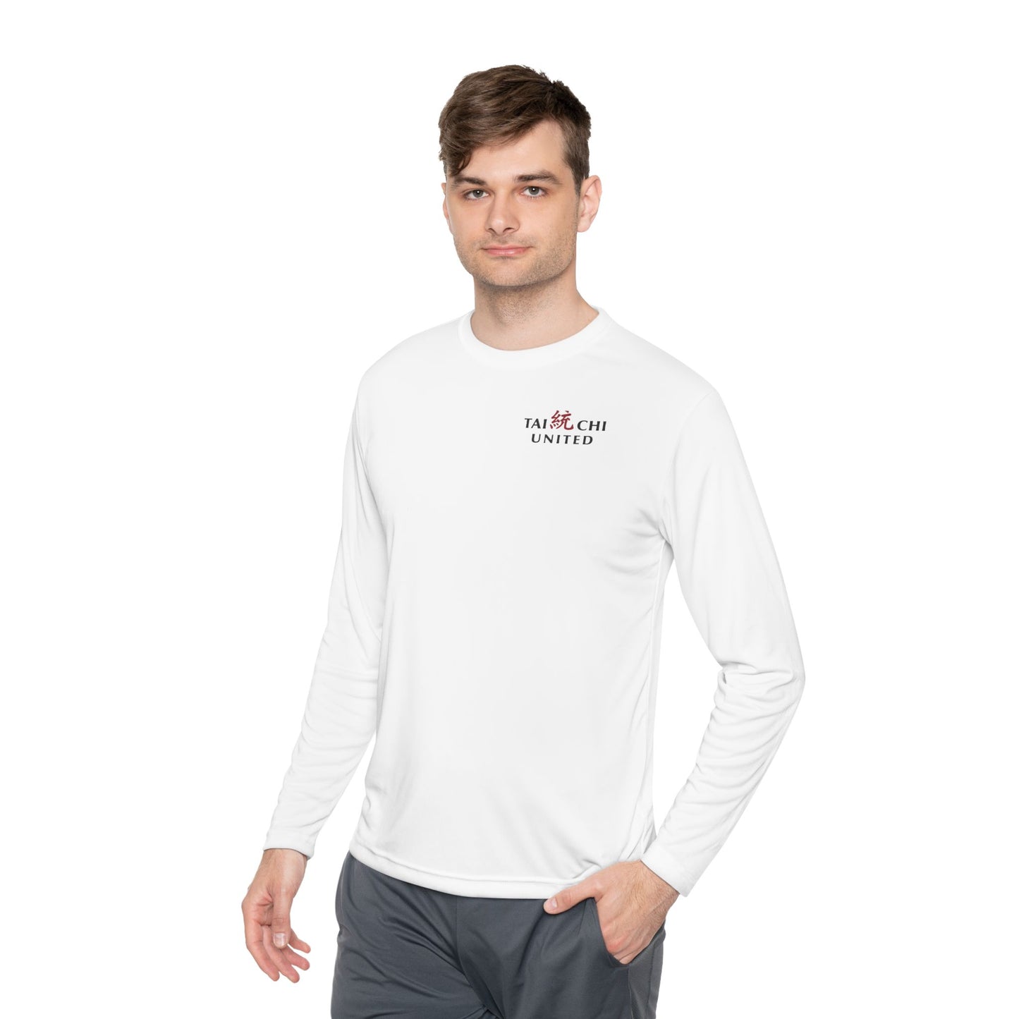 Unisex Long Sleeve Athletic Tee White