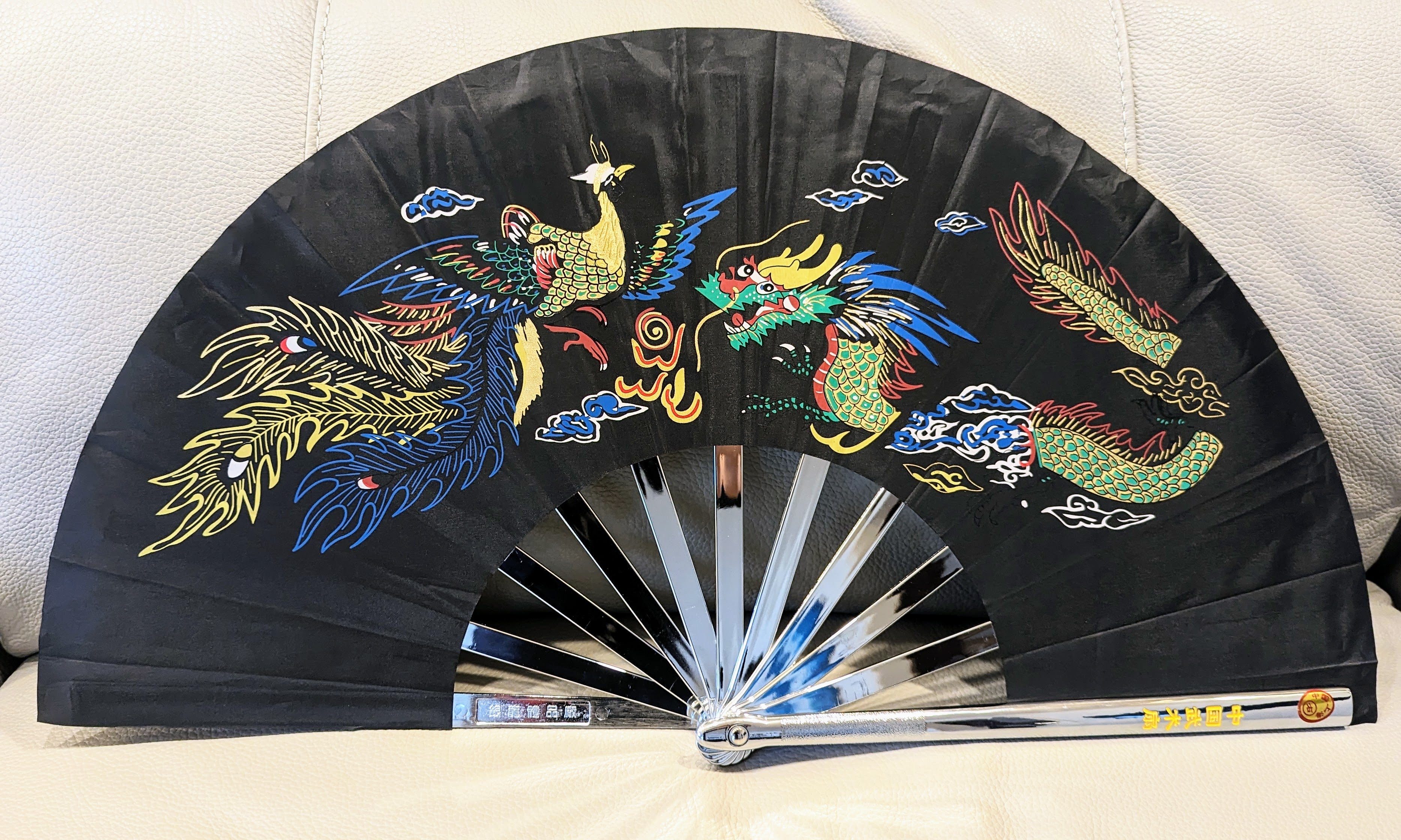 Black Dragon Phoenix Metal Fan Right Hand – Tai Chi United