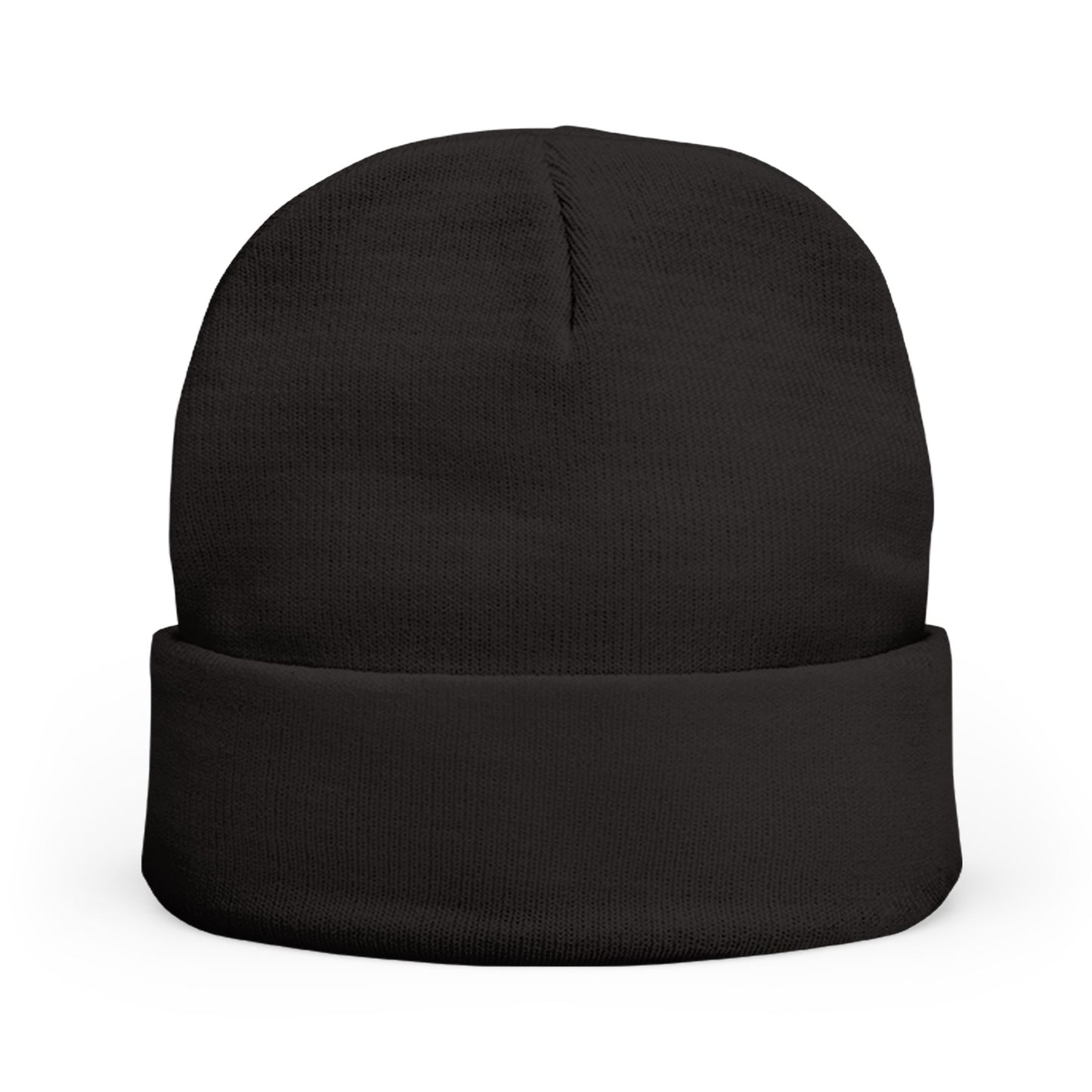 Embroidered Knit Beanie Black