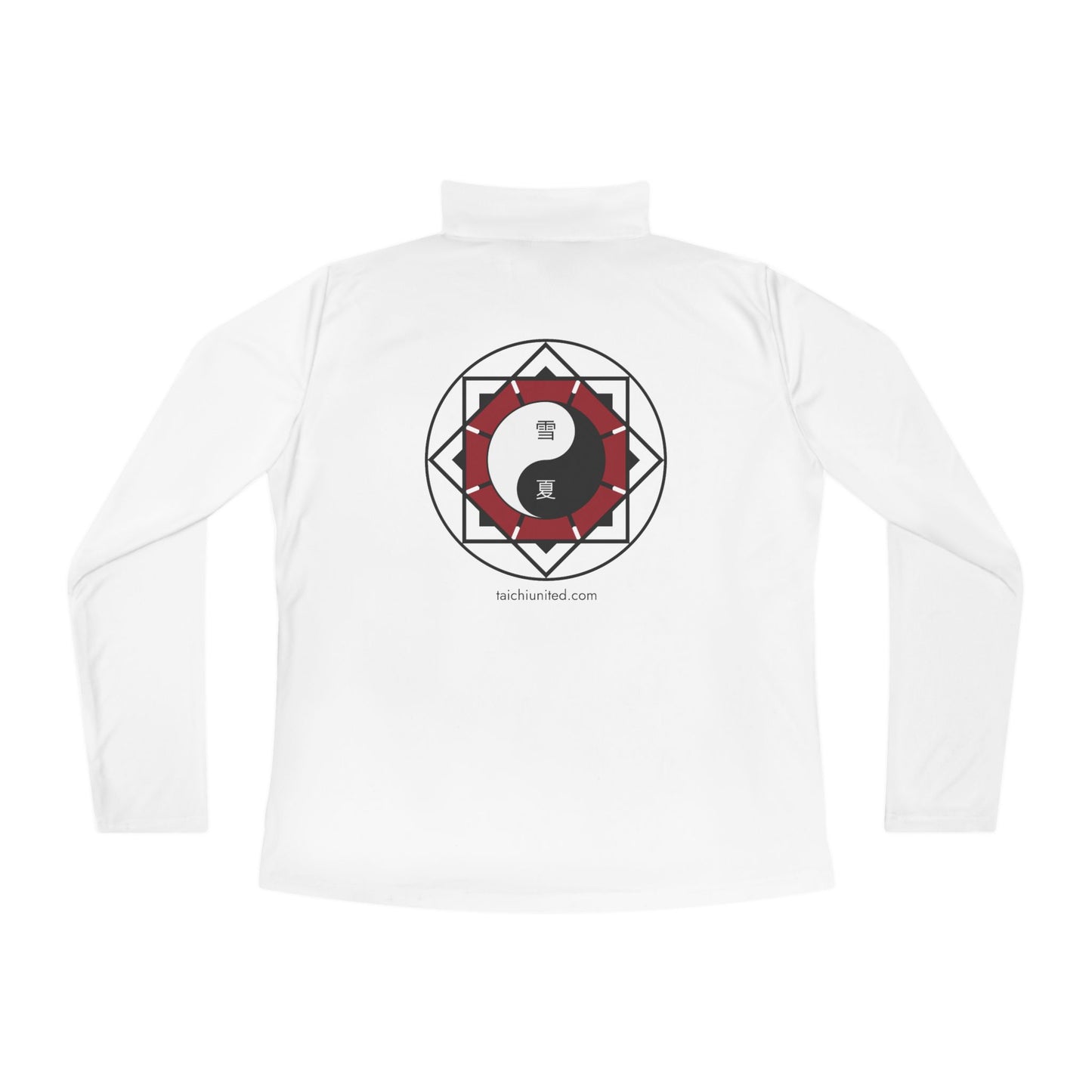 Ladies Quarter-Zip Pullover White
