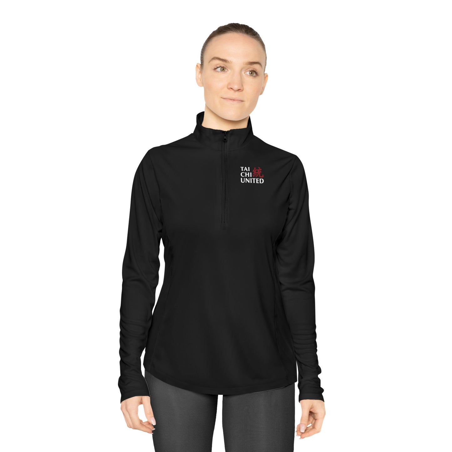Ladies Quarter-Zip Pullover Black